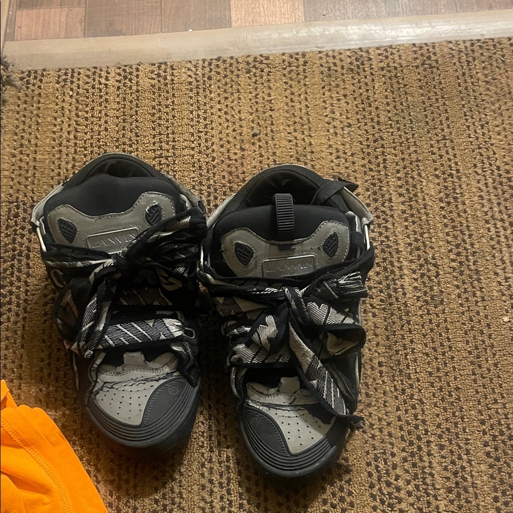 Lanvin Black and Gray Men's Sneakers